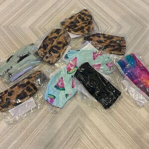 PILYQ (9) Assorted Print Fabric Face Masks